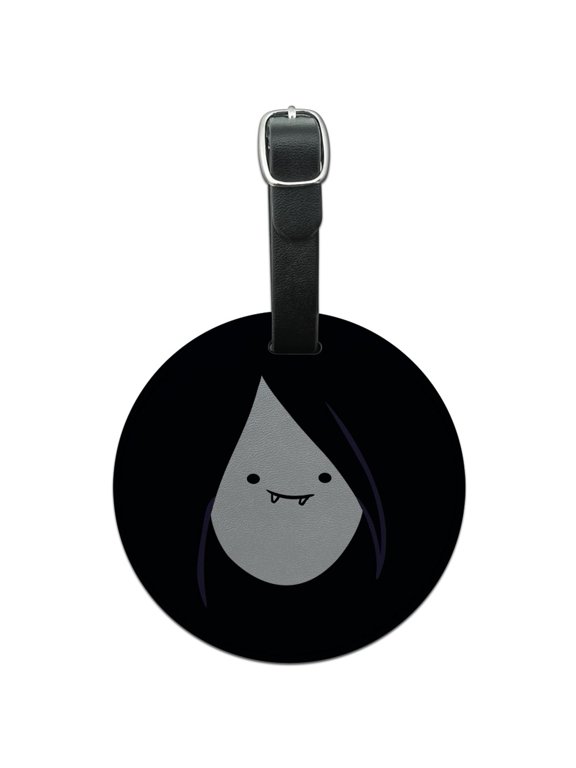 Adventure Time Marceline Head Round Leather Luggage Card Suitcase Carry-On ID Tag
