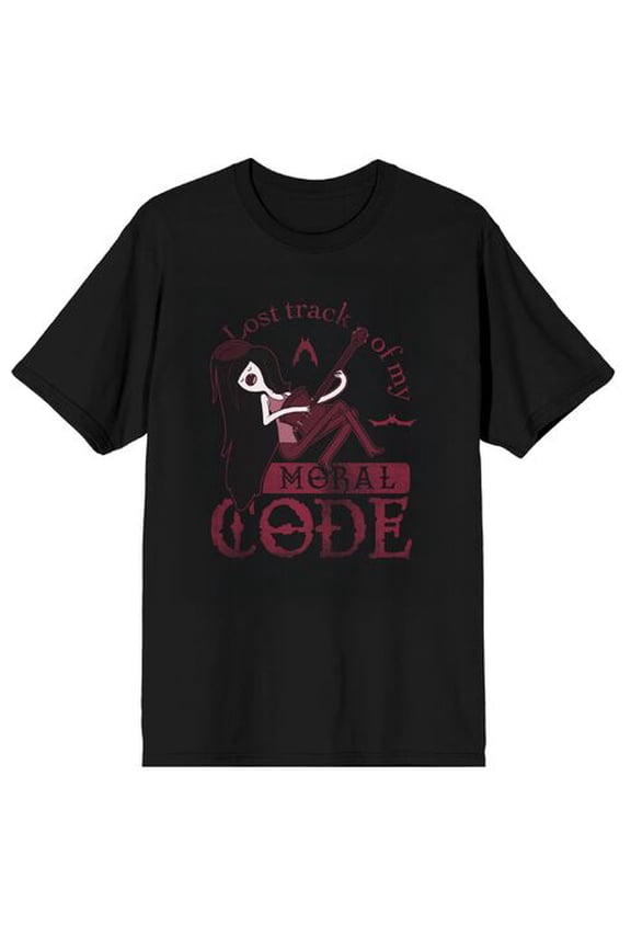 Adventure Time Marceline the Vampire Queen Moral Code Men's Graphic Tee 8-Color Screen Print Short Sleeve Crew Neck Officially Licensed-Small
