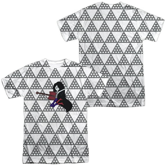 Adventure Time Marcy Triangles Unisex Adult Sublimated Costume T Shirt (Front/Back), 2X-Large Multicolor