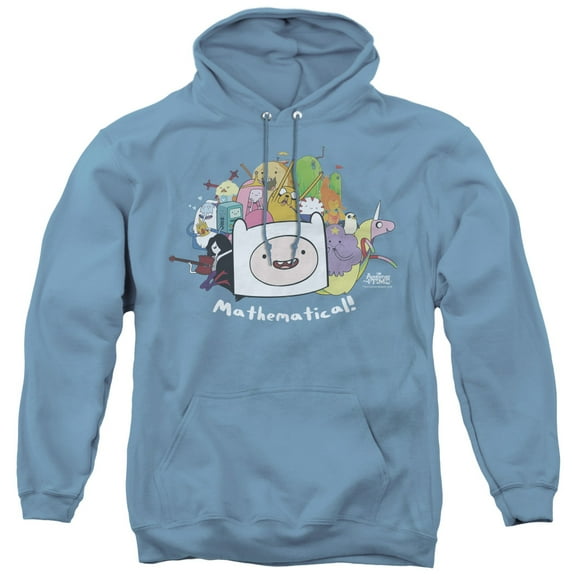 Adventure Time Mathematical Adult Pullover Hoodie Sweatshirt Carolina Blue