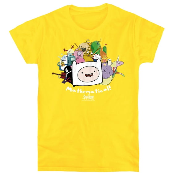 Adventure Time Mathematical Women's T Shirt, Yellow, Small