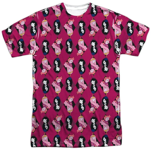 Adventure Time Men's  Allover Diamonds Sublimation T-shirt White