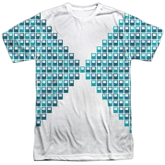 Adventure Time Men's  Bmo Ethnic Squares Sublimation T-shirt White
