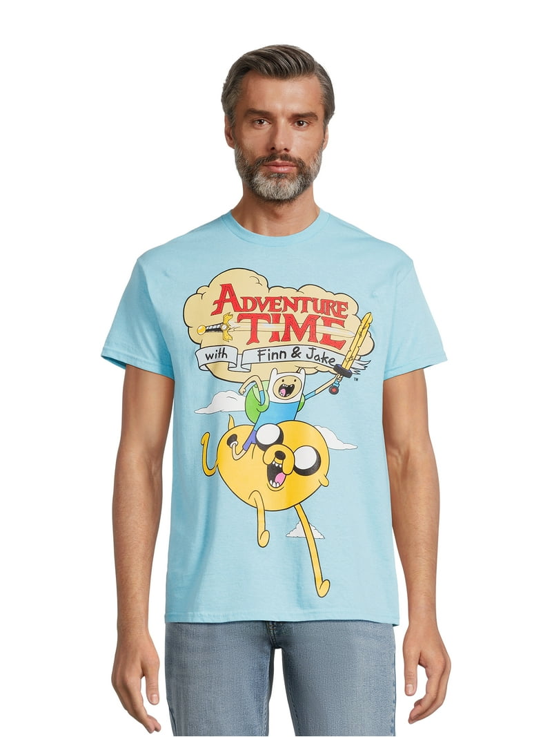Adventure Time Men's Frolic Cotton Graphic Tee with Short Sleeves