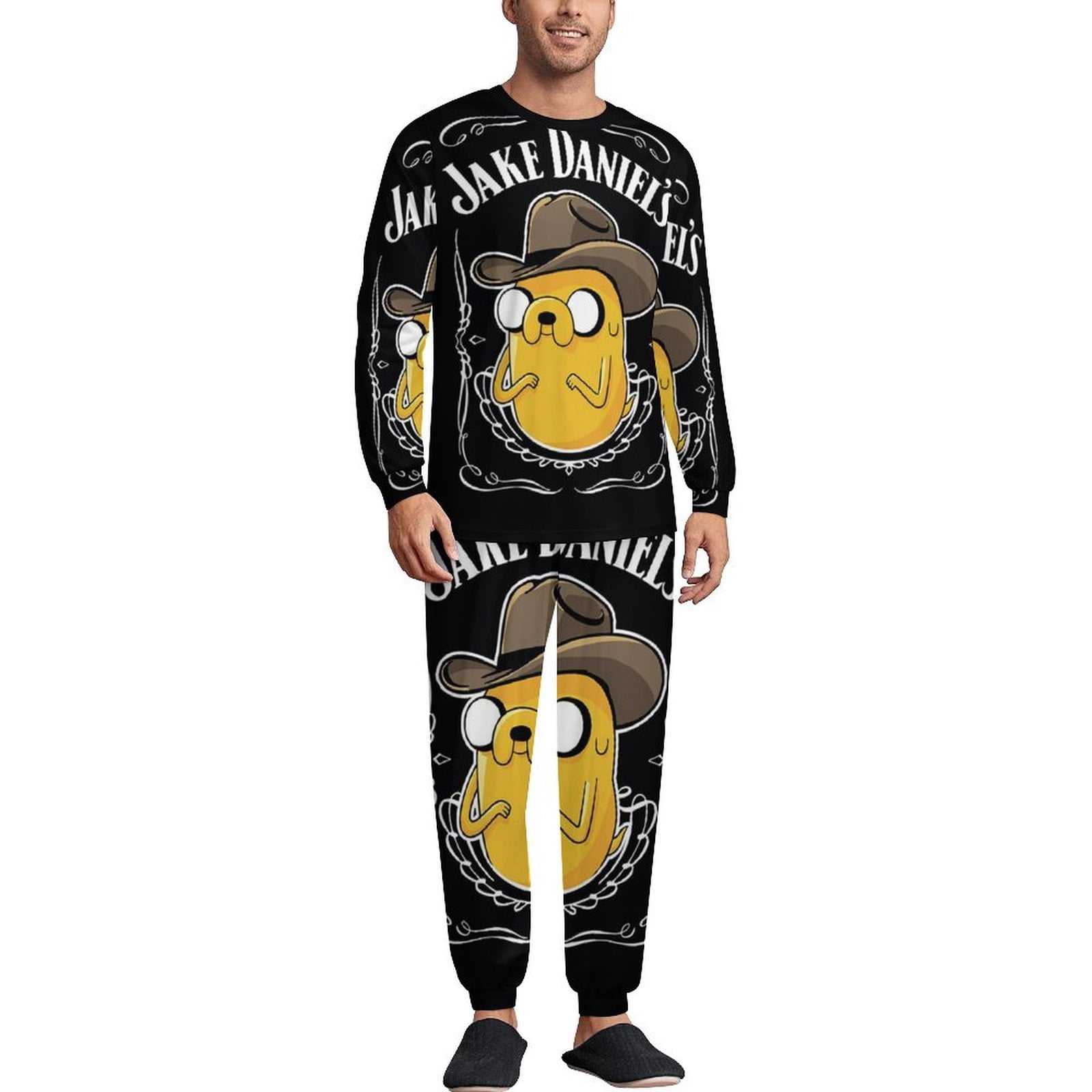 Adventure Time Men's Lounge Pajamas Set 2-Piece Crew Neck Sleepwear ...