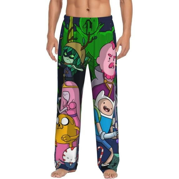 Adventure Time Men's Pajama Pants With Pockets Fashion Cozy Daily Lounge Sleep Pants Sleepwear Small