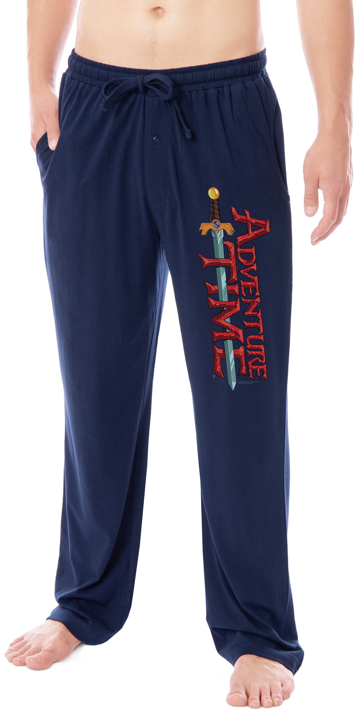 Adventure Time Men's TV Show Series Logo Sleep Pajama Pants (Small ...