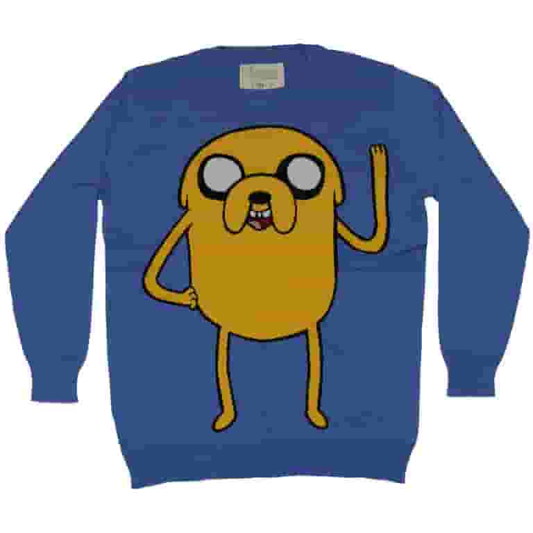 Walmart Blue Sweater Adventure Time Mens Knit Sweater Jake Wavy
