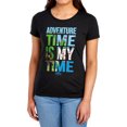 thumbnail image 1 of Adventure Time My Time Women's T Shirt, Black, Large, 1 of 6