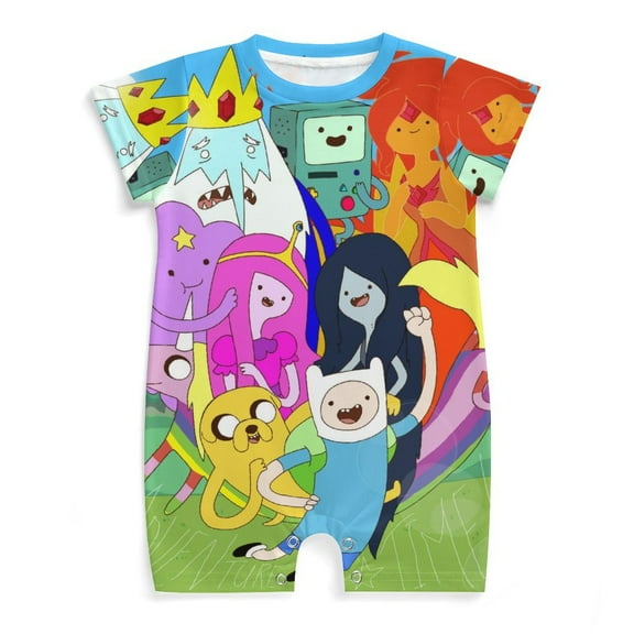 Adventure Time Newborn Baby Outfit Short Sleeve Romper Bodysuit Jumpsuit Summer Clothes
