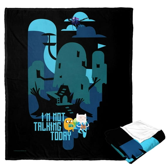 Adventure Time Not Talking Today Kids Silk Touch Throw Blanket, 50 x 60 inches