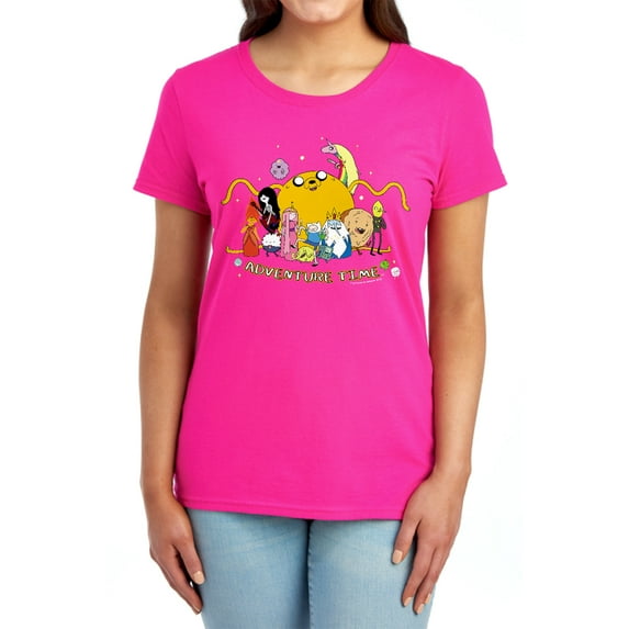 Adventure Time Outstretched Women's T Shirt, Hot Pink, Medium