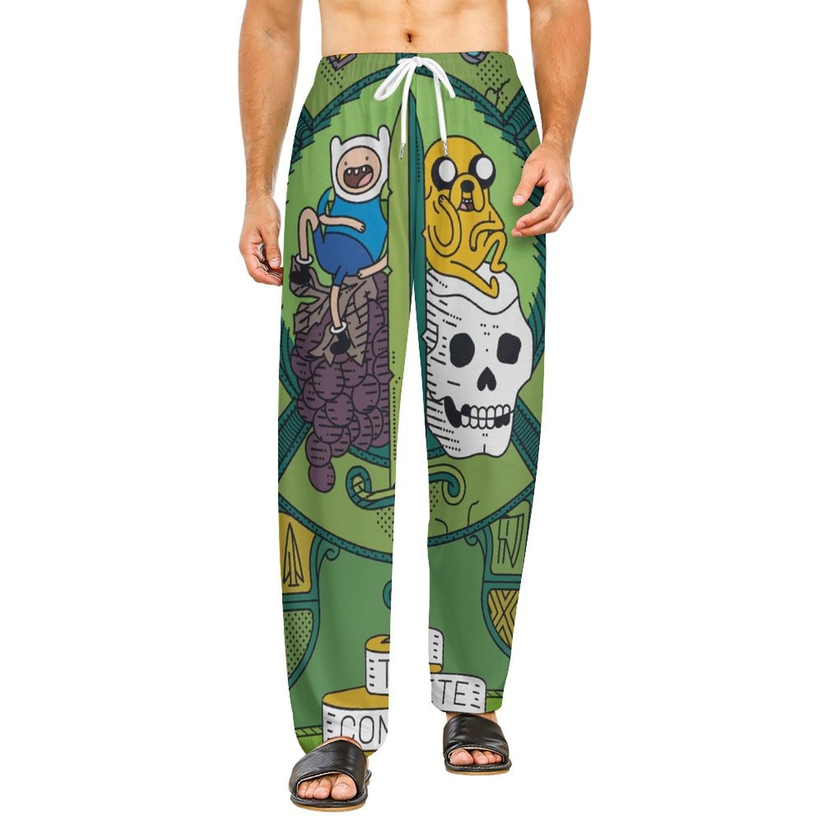 Adventure Time Pajamas Pants 3D Printing Wide Leg PJ Pant Loungewear ...