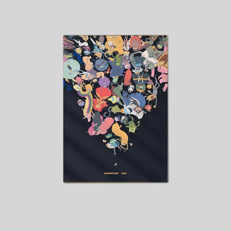 Adventure Time Poster: Handmade Matte Art Print Poster Size 24