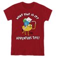 thumbnail image 1 of Adventure Time Ride Bump Women's T Shirt, Cardinal, X-Large, 1 of 6