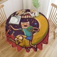 thumbnail image 1 of Adventure Time Round Tablecloth Print Decorative Table Cover Washable Table Cloths for Dining Party Picnic 60x60in, 1 of 8