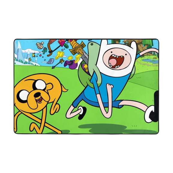 Adventure Time Rugs Washable Cover Floor Rug Carpets Bathroom Decorations For Kitchen Bedroom Indoor 36"X24"