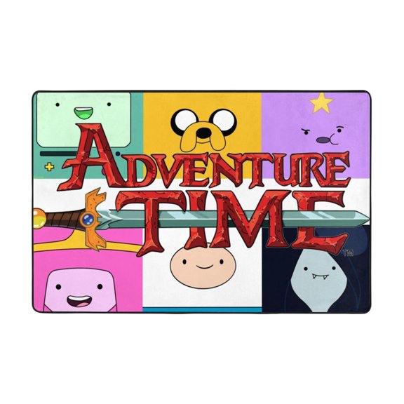 Adventure Time Rugs Washable Cover Floor Rug Carpets Bathroom Decorations For Kitchen Bedroom Indoor 36"X24"