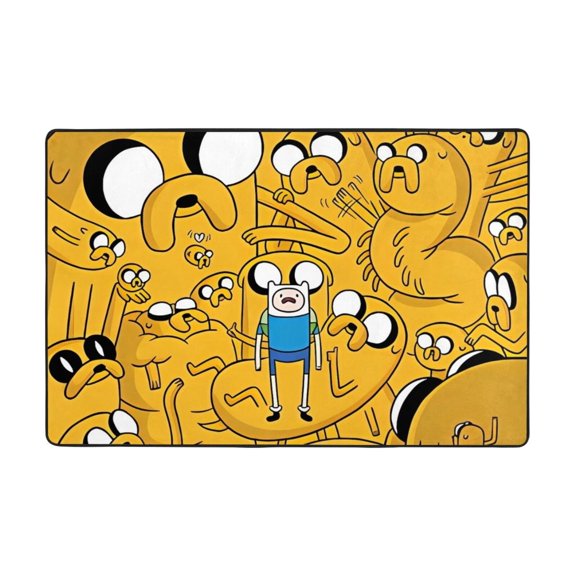 Adventure Time Rugs Washable Cover Floor Rug Carpets Bathroom Decorations For Kitchen Bedroom Indoor 36"X24"