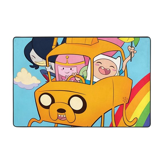 Adventure Time Rugs Washable Cover Floor Rug Carpets Bathroom Decorations For Kitchen Bedroom Indoor 36"X24"