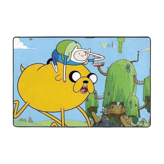 Adventure Time Rugs Washable Cover Floor Rug Carpets Bathroom Decorations For Kitchen Bedroom Indoor 36"X24"