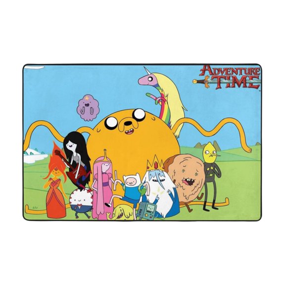 Adventure Time Rugs Washable Cover Floor Rug Carpets Bathroom Decorations For Kitchen Bedroom Indoor 36"X24"