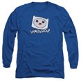 thumbnail image 1 of Adventure Time Shmowzow Long Sleeve Adult 18/1 T-Shirt  Royal Blue, 1 of 1