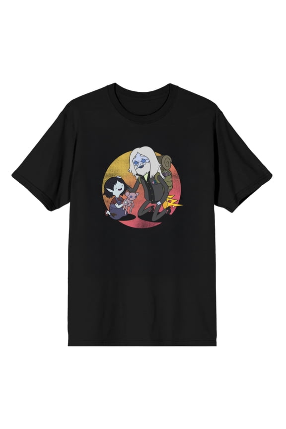 Adventure Time Simon and Marceline Men's Unisex Short Sleeve Graphic Tee DTG Character Art Officially Licensed Cartoon Network T-Shirt-Large