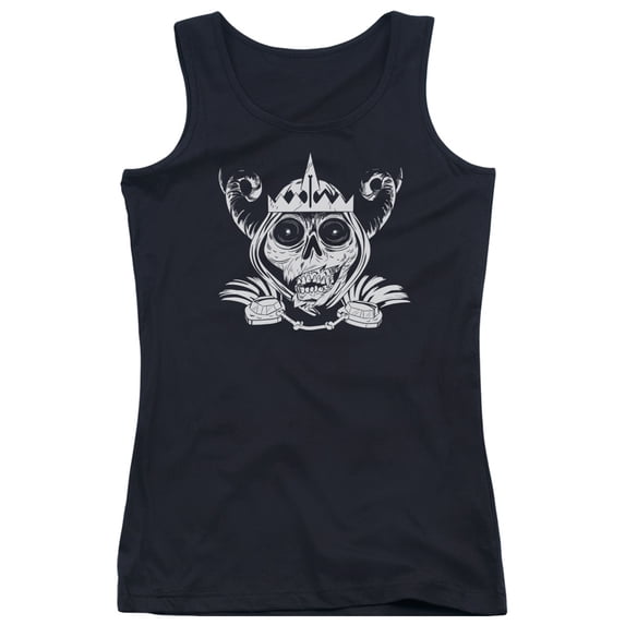 Adventure Time Skull Face Junior Women's T-Shirts Tank Top Black