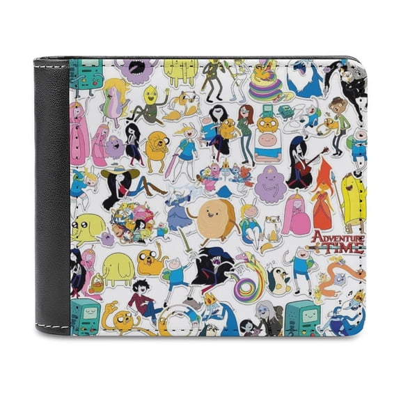 Adventure Time Slim Bifold Wallet Purse Leather Wallets for Men Women Card Holder Wallets - Thin & Stylish