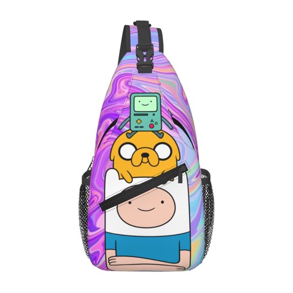 Adventure Time Sling Bag Crossbody Sling Backpack Chest Bag Daypack Purses Shoulder Bag For Women Men Travel Hiking