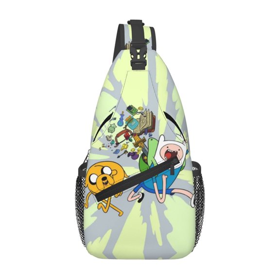 Adventure Time Sling Bag Crossbody Sling Backpack Chest Bag Daypack Purses Shoulder Bag For Women Men Travel Hiking