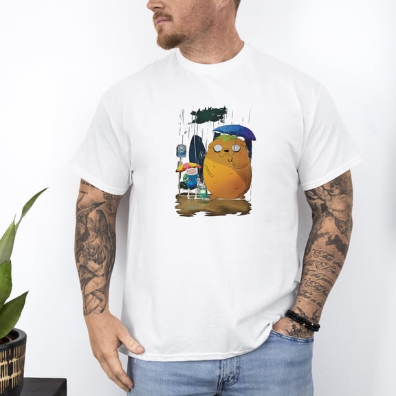 Adventure Time Spirited Away Studio Ghibli Crossover Graphic T-Shirt Unisex, for men & women, up to size 5XL