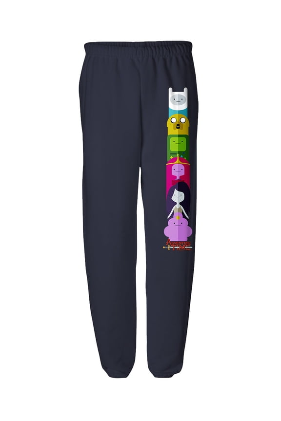 Split Face Stack Mens Jogger Sweatpants, Navy, Small