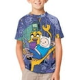 thumbnail image 1 of Adventure Time T-Shirts for Boys Girls, Kids 3D Print Short Sleeve, Unisex Crew Neck Tee Shirts for Youth, 1 of 9
