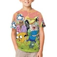 thumbnail image 1 of Adventure Time T-Shirts for Boys Girls, Kids 3D Print Short Sleeve, Unisex Crew Neck Tee Shirts for Youth, 1 of 9