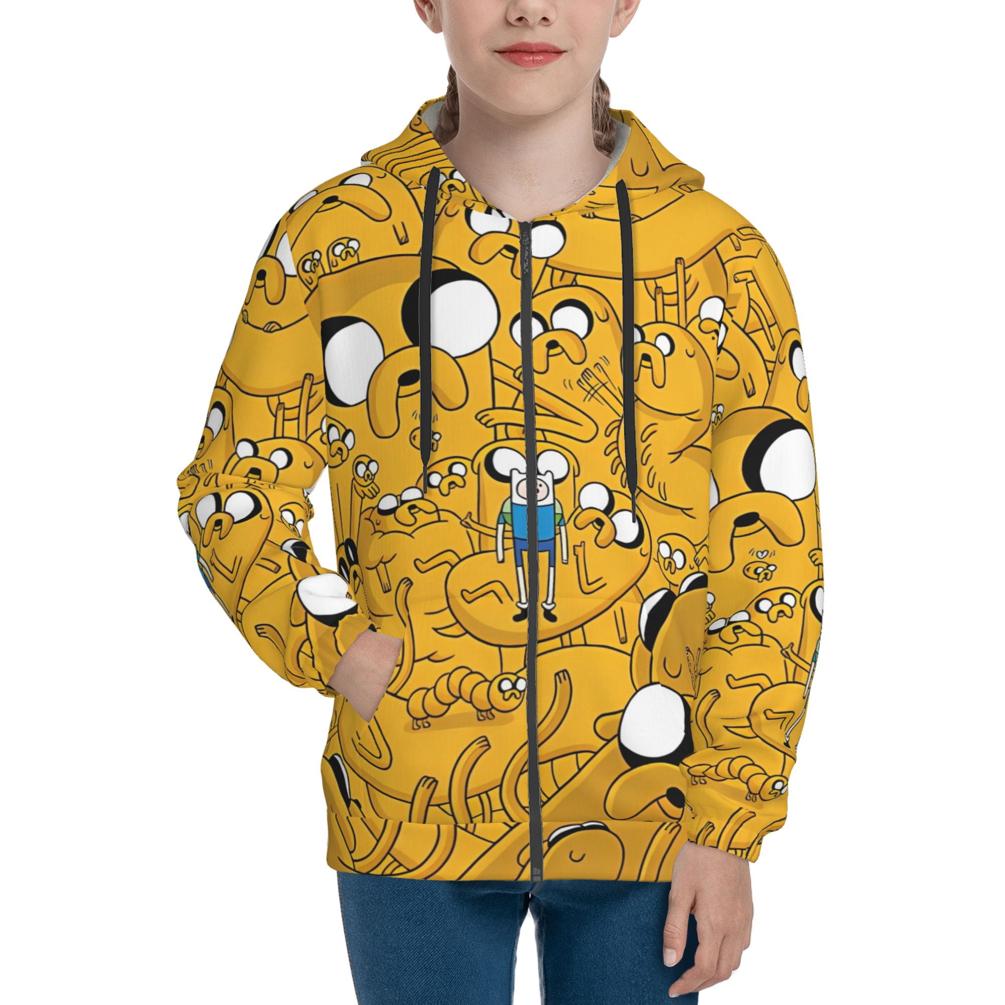 Adventure Time Teens Boys Girls Zip Up Hoodie 3d Printed Hooded