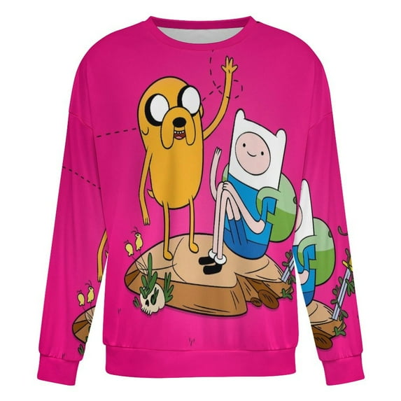 Adventure Time Unisex Pullover Hoodie Fashion Round Neck Sweatshirts Sweater For Mens Womens