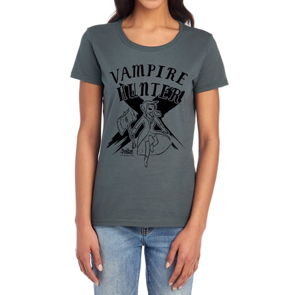 Adventure Time Vampire Hunter Women's T Shirt, Charcoal, 2X-Large