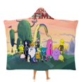 thumbnail image 1 of Adventure Time Wearable Blanket Cloak Arctic Velvet Hooded Blanket Soft Fuzzy Hoodie Blanket Cape for Adults Kids 50"x60", 1 of 8
