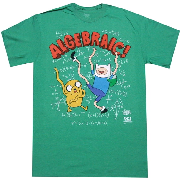 Adventure Time With Finn And Jake Algebraic Adult T-Shirt