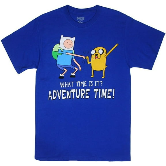 Adventure Time With Finn And Jake Standing Dap What Time Is It? Adult T-Shirt