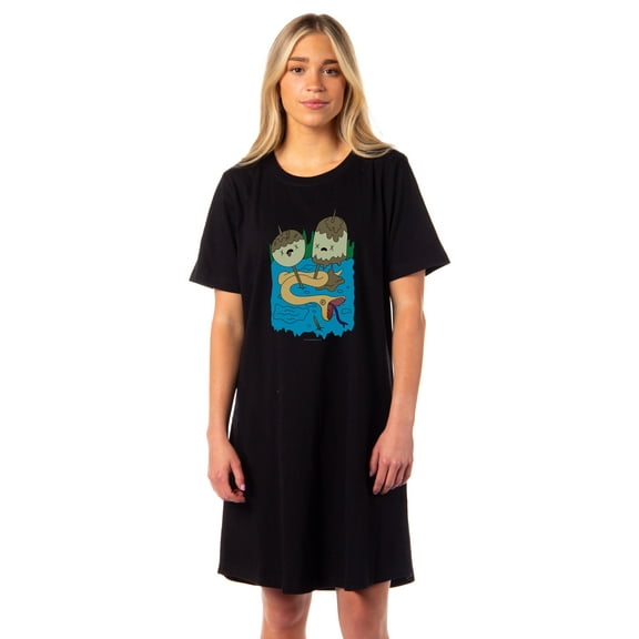 Adventure Time Women's Marceline's Rock Shirt Pajama Dorm Sleep Shirt Nightgown