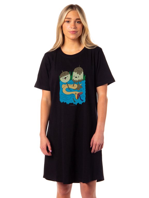 Adventure Time Women's Marceline's Rock Shirt Pajama Dorm Sleep Shirt Nightgown