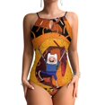 thumbnail image 1 of Adventure Time Women's One-piece Swimsuit Bathing Suits High Neck Tummy Control Swimwear Swim Suit M, 1 of 7