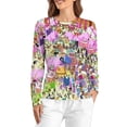 thumbnail image 1 of Adventure Time Women's Pajama Top 3D Digital Print Sleepwear Trendy Crewneck Pullovers Long Sleeve Shirts XS, 1 of 8