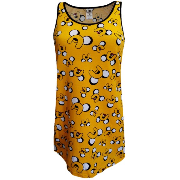 Adventure Time Womens Adventure Time Jake the Dog Tank Style Nightgown (Medium)