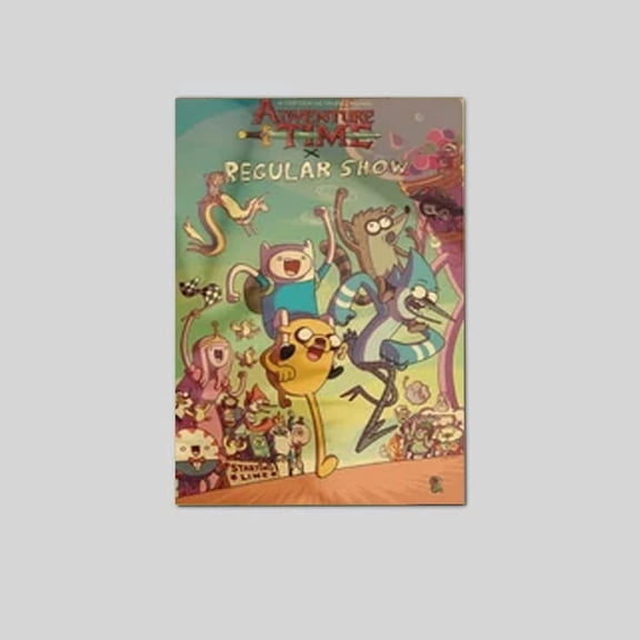Adventure Time X Regular Show Crossover Poster: Animated Series Art Poster Size 24''x36'' Googate
