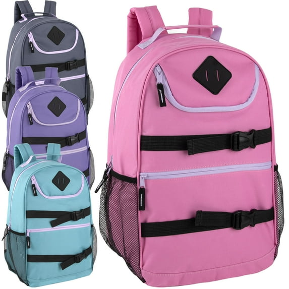Adventure Trails 24 Pack Two Tone Multipocket Bungee Cord Backpacks in Female Color Pack 3