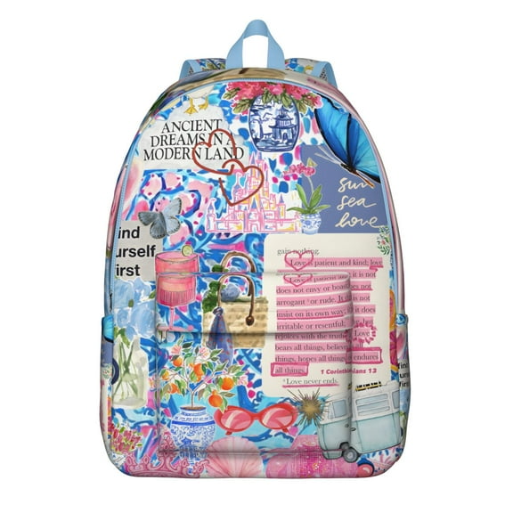 Adventure Travel Backpack - Waterproof Vintage Style Backpack for Vacation, Spacious 15" Laptop Compartment & Side Pockets (Perfect for Explore Trips)